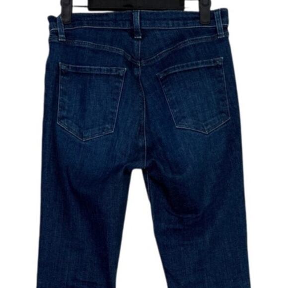 J Brand Lillie High Rise Crop Slim Raw Hem Flare Button Fly Jean 26 Blue #4067 - Picture 5 of 15